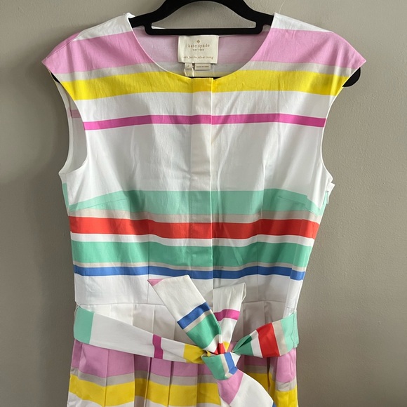 Kate Spade New York Multi Cape Stripe Shirtdress Size 2 NWT - Picture 7 of 10